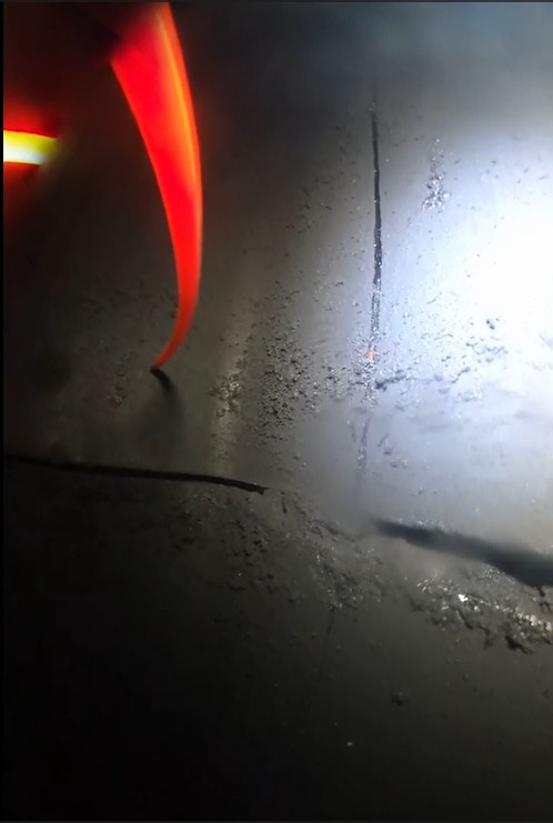 Internal chimney flue viewed during a Level 2 chimney inspection in New Jersey